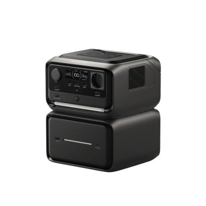 Портативна електростанция за зареждане на различна техника и устройства и отделна външна батерия Rapid 5000 mAh - EcoFlow RIVER 3 Plus (Wireless) Portable Power Station 286Wh (черен) 6