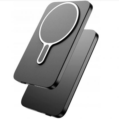 Преносима външна батерия с USB-C порт и безжично зареждане с MagSafe - 3mk MagSnap Go Magnetic Wireless Charging Power Bank 5000 mAh 20W (тъмносив) 2