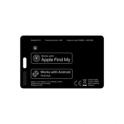 Комплект портфейл с външна батерия, устройство за намиране на вещи, мултифункционален инструмент - 4smarts PowrWallet Set SkyTag Duos ReCharge Card Location Finder (черен) 5
