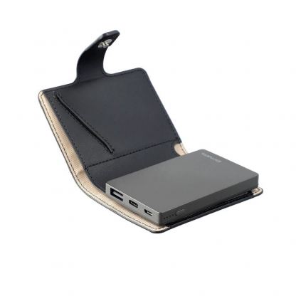 Комплект портфейл с външна батерия, устройство за намиране на вещи, мултифункционален инструмент - 4smarts PowrWallet Set SkyTag Duos ReCharge Card Location Finder (черен) 9