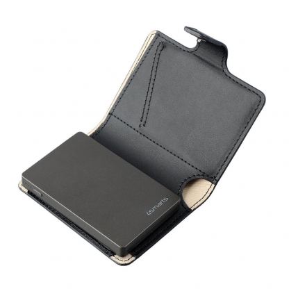 Комплект портфейл с външна батерия, устройство за намиране на вещи, мултифункционален инструмент - 4smarts PowrWallet Set SkyTag Duos ReCharge Card Location Finder (черен) 12