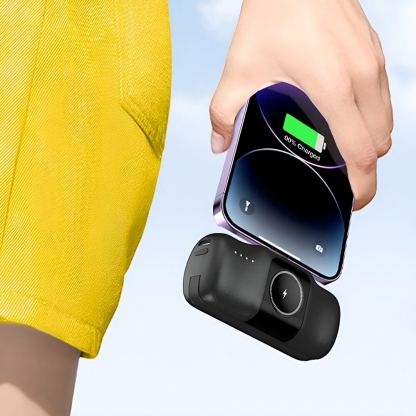  Преносима външна батерия с вграден Lightning конектор, USB-C кабел, USB-C порт и зареждане на Apple Watch - Wozinsky 3-in-1 Lightning Power Bank With Apple Watch Charger 5000mAh 15W (черен) 9