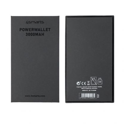 Кожен портфейл с вградена външна батерия - 4smarts PowrWallet Power Bank Wallet 3000 mAh (кафяв) 10