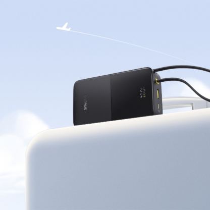 Външна батерия 10000 mAh с вграден USB-C кабел и 1xUSB-C, 1xUSB-A портове - Baseus EnerFill FC51 Bipow 2 Pro Digital Display Power Bank With USB-C Cable 22.5W 20000mAh (черен) 5