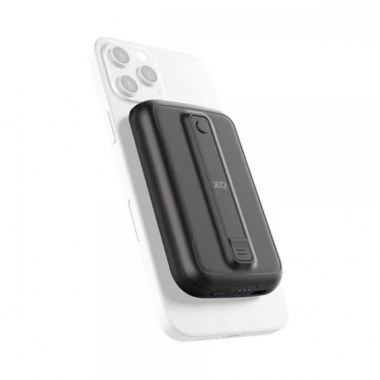 Преносима външна батерия с USB-C изход и безжично зареждане с MagSafe - XQISIT Magnetic Powerbank 5000 mAh 18W (черен) 3