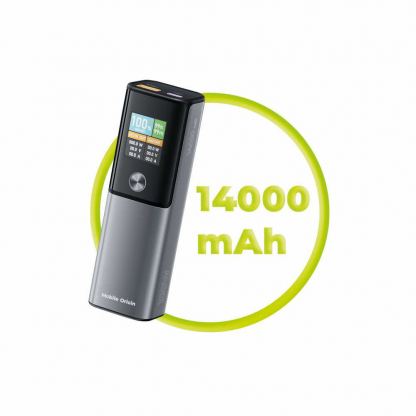 Външна батерия с USB-C и USB-A изходи и технология за бързо зареждане - Mobile Origin PB12 Display Power Bank 100W PD 14000 mAh 5