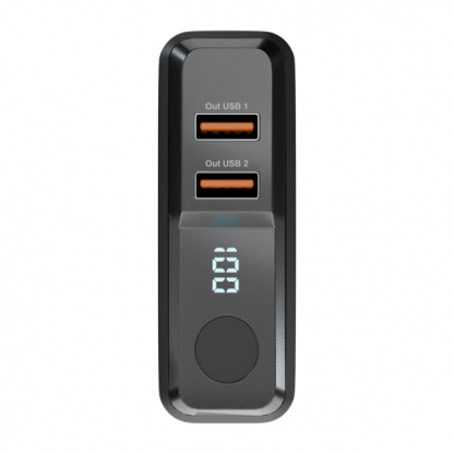 Преносима външна батерия с USB-C порт, и 2xUSB-A изхода - Prio Fast Charge Power Bank 20000 mAh 22.5W (черен) 3