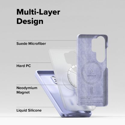  Силиконов (TPU) калъф с MagSafe за Samsung Galaxy S26 Ultra - Ringke Liquid Silicone Magnetic Case (лилав)  6