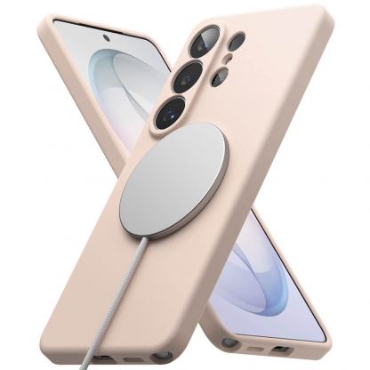  Силиконов (TPU) калъф с MagSafe за Samsung Galaxy S26 Ultra - Ringke Liquid Silicone Magnetic Case (розов)  5