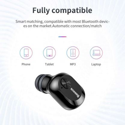 Baseus Encok A03 In-Ear Bluetooth Earphone - безжична блутут слушалка за мобилни устройства (бял) 8