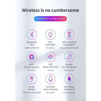 Baseus Encok A03 In-Ear Bluetooth Earphone - безжична блутут слушалка за мобилни устройства (бял) 9