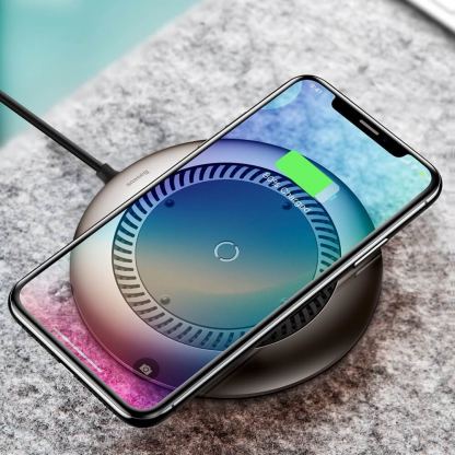 Baseus Whirlwind Wireless Charger CCALL-XU01 - поставка (пад) за безжично зареждане с технология за бързо зареждане за Qi съвместими устройства (черен) 8