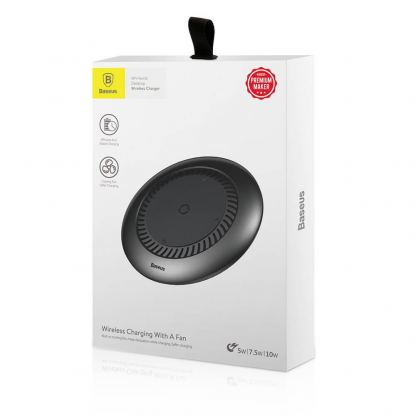Baseus Whirlwind Wireless Charger CCALL-XU01 - поставка (пад) за безжично зареждане с технология за бързо зареждане за Qi съвместими устройства (черен) 12