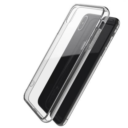 X-doria Glass Plus Case - хибриден кейс със стъклена задна част за iPhone 11 Pro Max, iPhone XS Max (прозрачен) 2