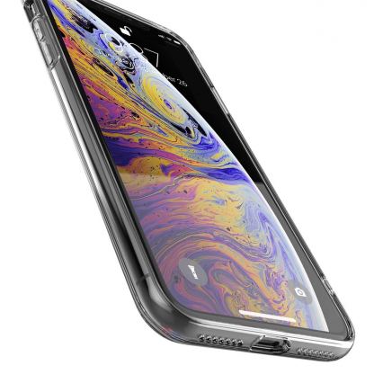 X-doria Glass Plus Case - хибриден кейс със стъклена задна част за iPhone 11 Pro Max, iPhone XS Max (прозрачен) 3