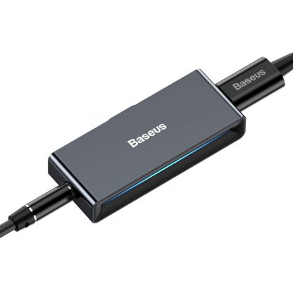 Baseus USB-C Male + 3.5mm Female Adapter L57 - пасивен адаптер USB-C към 3.5 мм. аудио изход и USB-C изход за устройства с USB-C порт (черен) 5