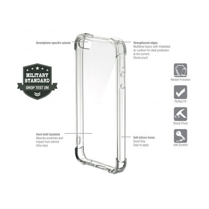 4smarts Hard Cover Ibiza - хибриден удароустойчив кейс за Samsung Galaxy A20E (прозрачен) 3
