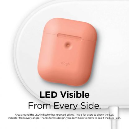 Elago Airpods Silicone Case - силиконов калъф за Apple Airpods 2 with Wireless Charging Case (оранжев) 3