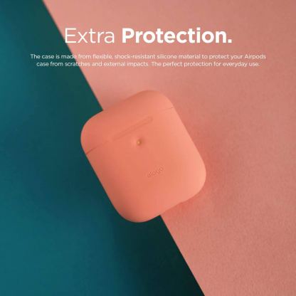 Elago Airpods Silicone Case - силиконов калъф за Apple Airpods 2 with Wireless Charging Case (оранжев) 7