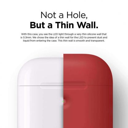Elago Airpods Silicone Case - силиконов калъф за Apple Airpods 2 with Wireless Charging Case (червен) 8
