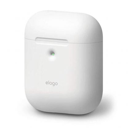 Elago Airpods Silicone Case - силиконов калъф за Apple Airpods 2 with Wireless Charging Case (бял)