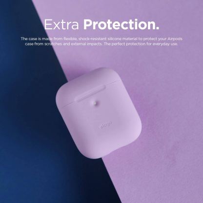 Elago Airpods Silicone Case - силиконов калъф за Apple Airpods 2 with Wireless Charging Case (лилав) 7