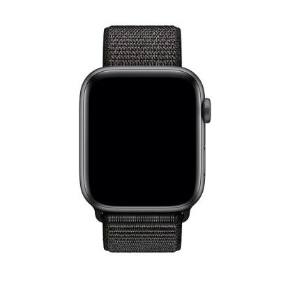 Apple Black Sport Loop - оригинална текстилна каишка за Apple Watch 38мм, 40мм (черен) 2