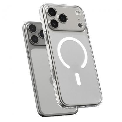 Хибриден кейс с висока степен на защита с MagSafe за iPhone 17 Pro Max - Spigen Ultra Hybrid MagSafe Case (прозрачен-бял)  5
