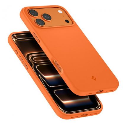 Силиконов (TPU) калъф с MagSafe за iPhone 17 Pro - Spigen Silicone Fit MagSafe Case (оранжев) 4