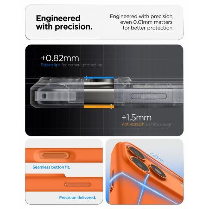 Силиконов (TPU) калъф с MagSafe за iPhone 17 Pro - Spigen Silicone Fit MagSafe Case (оранжев) 14
