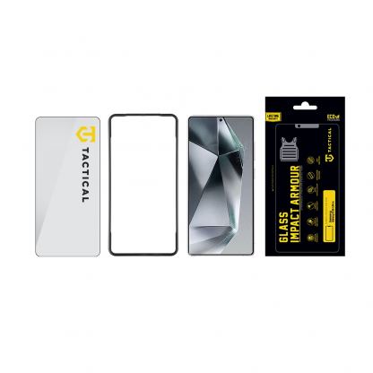 Калено стъклено защитно покритие за дисплея на Samsung Galaxy S26 Ultra - Tactical Impact Armour 5D Glass (прозрачен-черен) 3