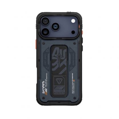 Хибриден удароустойчив кейс с MagSafe за iPhone 17 Pro - Skinarma Aegis Magnetic Hybrid Case (черен) 2