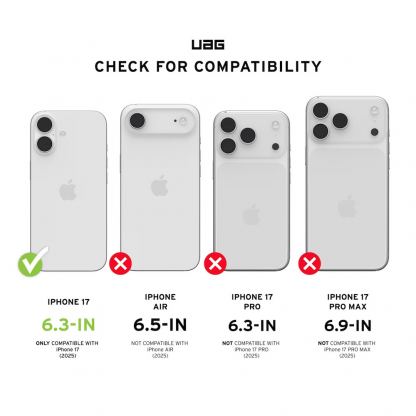 Удароустойчив силиконов калъф с MagSafe за iPhone 17 - UAG Essential Armor MagSafe Case (черен) 3