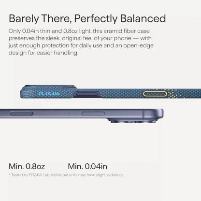 Кевларен кейс с MagSafe за iPhone 17 Pro - Pitaka Milky Way Galaxy Ultra Slim Aramid Fiber Case 10
