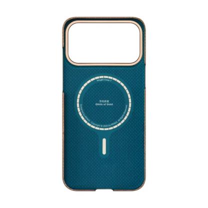Кевларен кейс с MagSafe за iPhone 17 Pro Max - Pitaka Glints of Gold Edge Ultra Slim Aramid Fiber Case 3