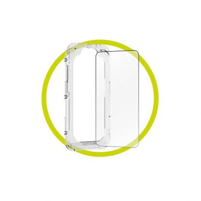 Калено стъклено защитно покритие за дисплея на iPhone 16 Pro, iPhone 17, iPhone 17 Pro - Mobile Origin EasyGlass Full Cover Tempered Glass With Applicator (черен-прозрачен) 3