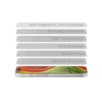 2 броя калени стъклени защитни покрития за дисплея на iPhone 16 Pro, iPhone 17, iPhone 17 Pro - Mobile Origin EasyGlass Full Cover Tempered Glass Pack With Applicator (черен-прозрачен) 6