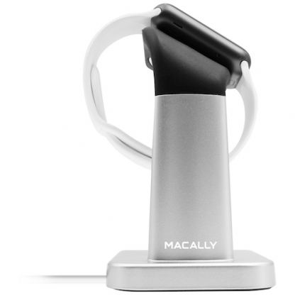 Macally Apple Watch Stand - луксозна алуминиева поставка за Apple Watch (сребриста) 5