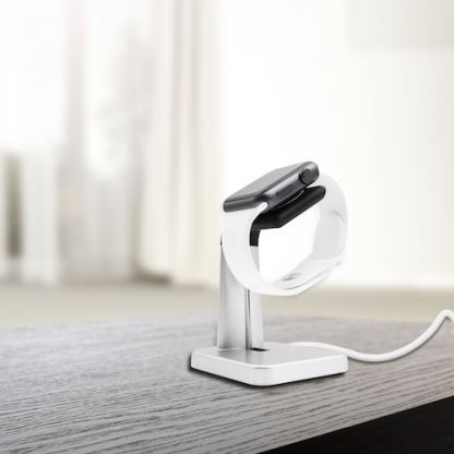 Macally Apple Watch Stand - луксозна алуминиева поставка за Apple Watch (сребриста) 9