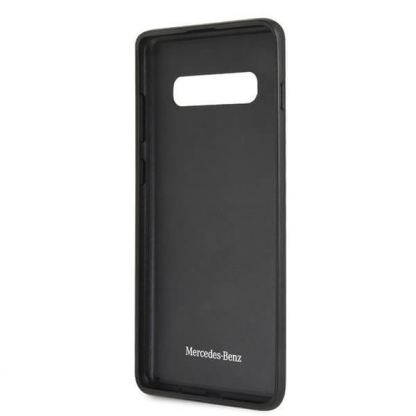 Mercedes-Benz Dynamic Leather Hard Case - дизайнерски кожен кейс за Samsung Galaxy S10 (черен) 4