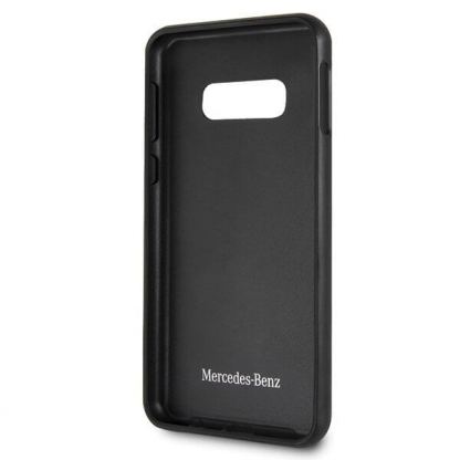 Mercedes-Benz Dynamic Leather Hard Case - дизайнерски кожен кейс за Samsung Galaxy S10E (черен) 4