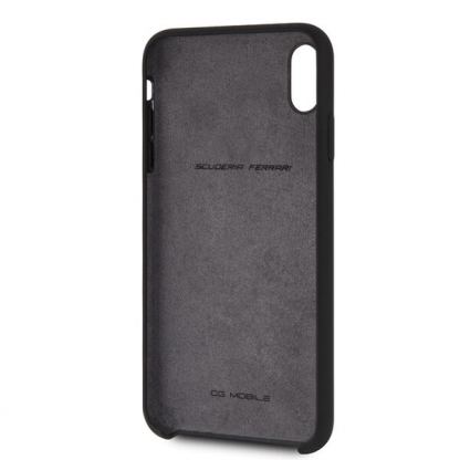 Ferrari Hard Silicone Case - силиконов (TPU) калъф за iPhone XS Max (черен) 3