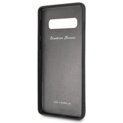 Ferrari Heritage Quilted Hard Case - кожен кейс (естествена кожа) за Samsung Galaxy S10 Plus (черен) 5