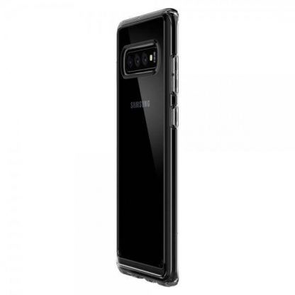 Spigen Crytal Hybrid Case - хибриден кейс с висока степен на защита за Samsung Galaxy S10 (прозрачен) 4