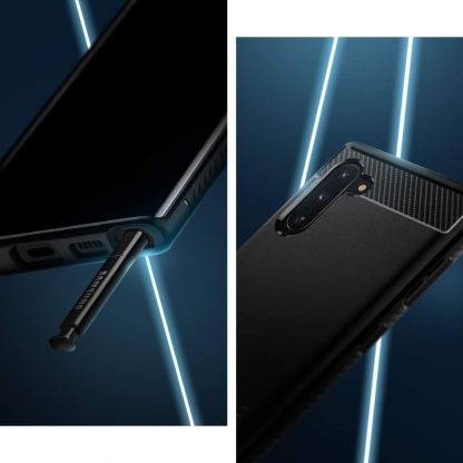 Spigen Rugged Armor Case - тънък качествен слииконов (TPU) калъф за Samsung Galaxy Note 10 (черен) 3