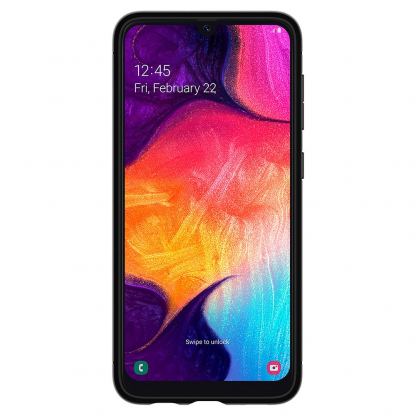 Spigen Rugged Armor Case - тънък качествен слииконов (TPU) калъф за Samsung Galaxy A50 (черен) 4