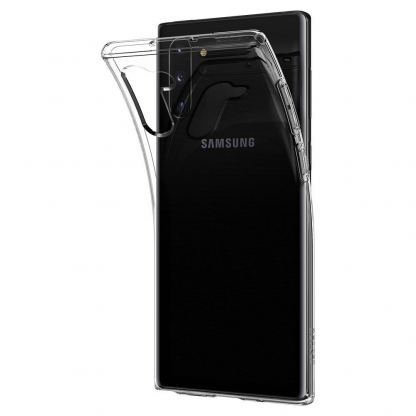 Spigen Liquid Crystal Case - тънък качествен силиконов (TPU) калъф за Samsung Galaxy Note 10 (прозрачен)  4