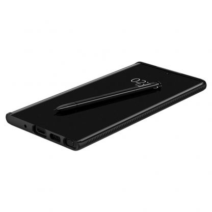 Spigen Liquid Air Case - тънък качествен термополиуретанов кейс за Samsung Galaxy Note 10 (черен)  4