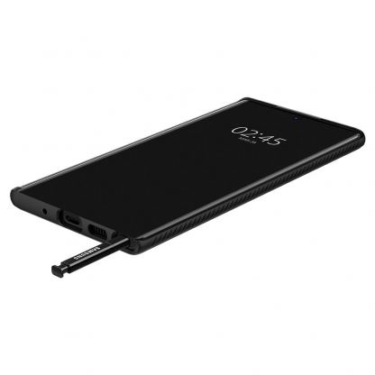 Spigen Liquid Air Case - тънък качествен термополиуретанов кейс за Samsung Galaxy Note 10 (черен)  6