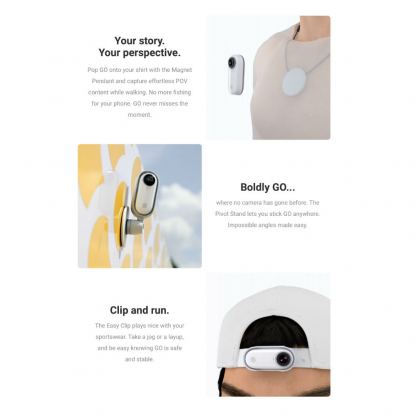 Insta360 GO - компактна екшън камера за заснемане на любимите ви моменти (бял) 10